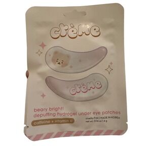 The Creme Shop Beary Bright Depuffing Hydrogel Under Eye Patches Caffeine Vit C